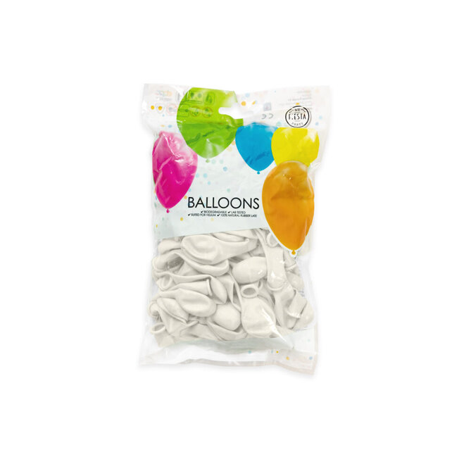 Parel Witte Ballonnen 13 cm – 100 stuks – Tijdloze Elegantie