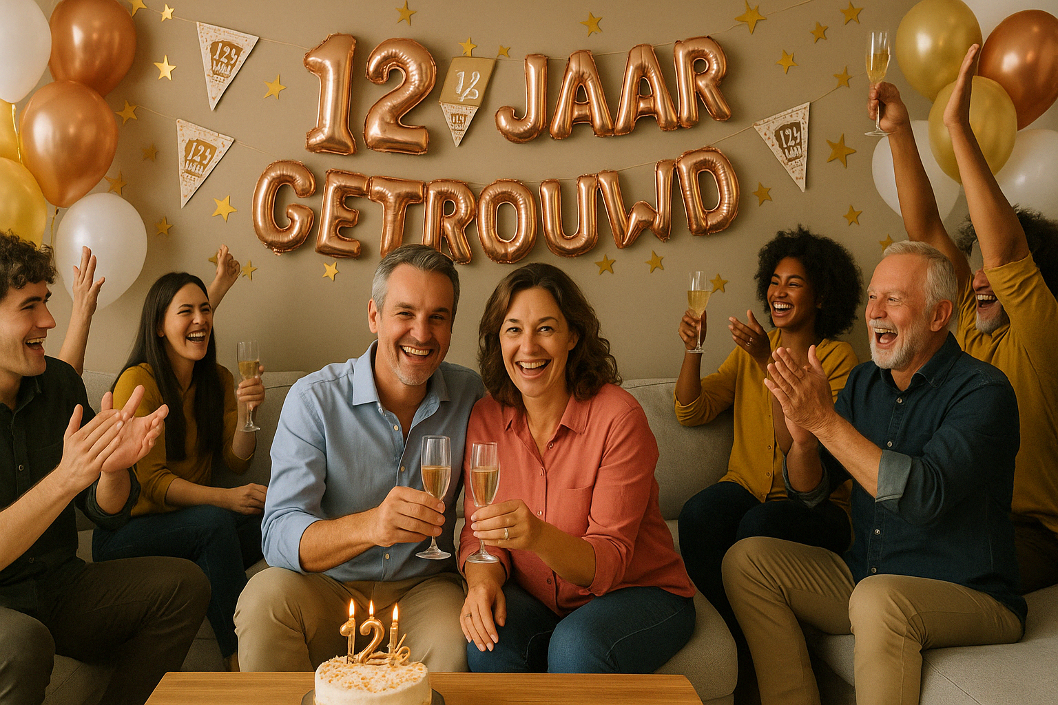 12,5 jaar getrouwd versiering