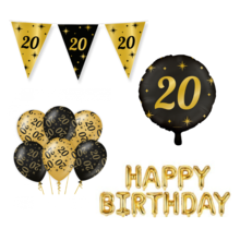 Classy Party 20 jaar verjaardag versiering pakket M