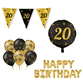 Classy Party 20 jaar verjaardag versiering pakket M