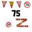 Feest-vieren 75 jaar verjaardag versiering pakket verkeersbord Feest-vieren 75 jaar verjaardag versiering pakket verkeersbord