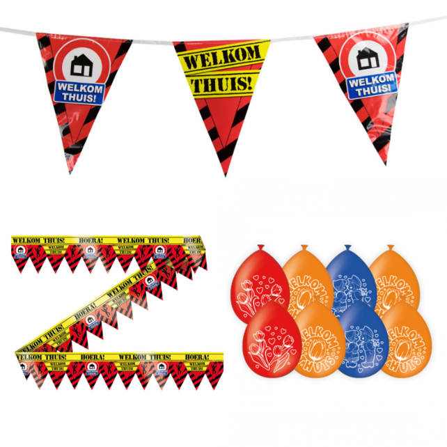 Welkom Thuis Verkeersbord Versiering pakket - S