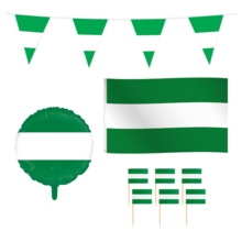 Rotterdam feestpakket M – vlag, ballon & 50 Rotterdamse prikkers