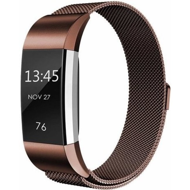Marque 123watches Fitbit Charge 2 milanese bracelet - marron