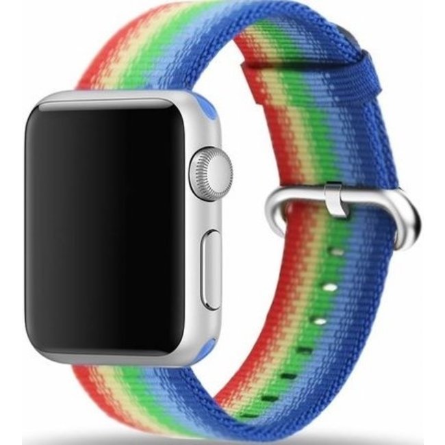 Apple watch bracelet à boucle en nylon - arc en ciel - 123watches B.V.