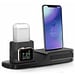 Marque 123watches Apple Watch silicone 3 in 1 dock - noir