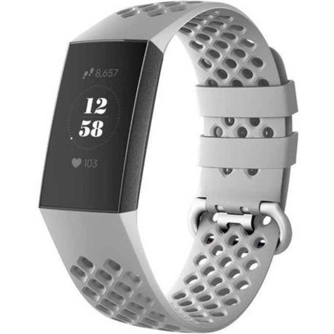 Marque 123watches Fitbit Charge 3 & 4 bracelet de points de sport - gris