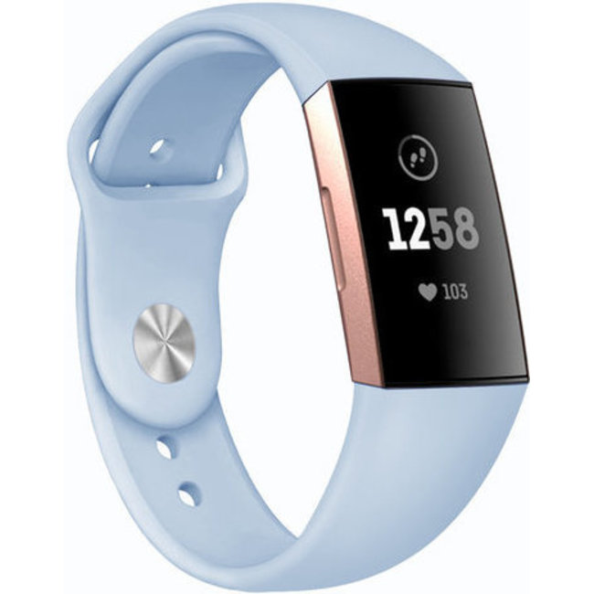 Fitbit Charge 3 & 4 sport silicone bracelet - bleu clair