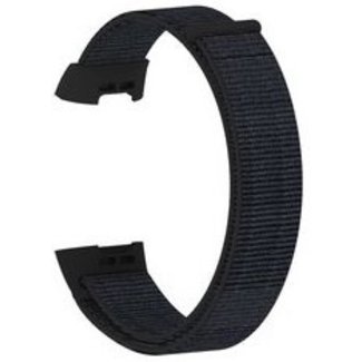 Marque 123watches Fitbit Charge 3 & 4 nylon sport bracelet - sable noir