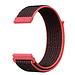 Marque 123watches Bracelet Sport en Nylon pour Garmin Vivoactive / Vivomove - rouge noir