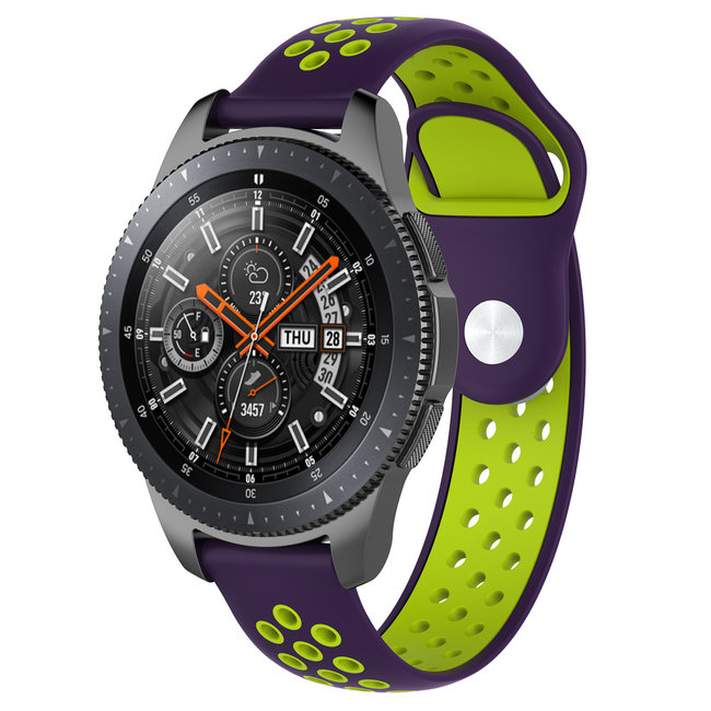 Marque 123watches Polar Vantage M / Grit X double bracelet en silicone - violet vert
