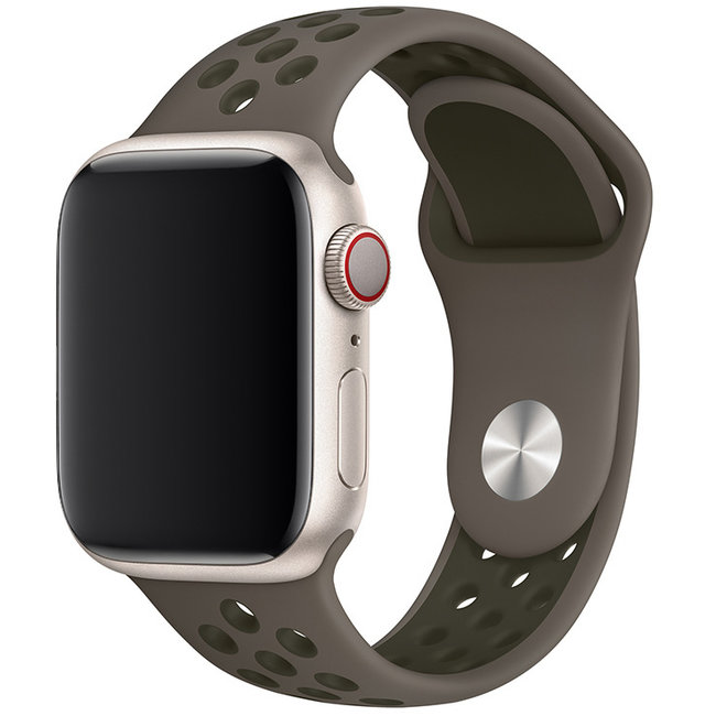 Apple Watch double sport bracelet - olive kaki gris