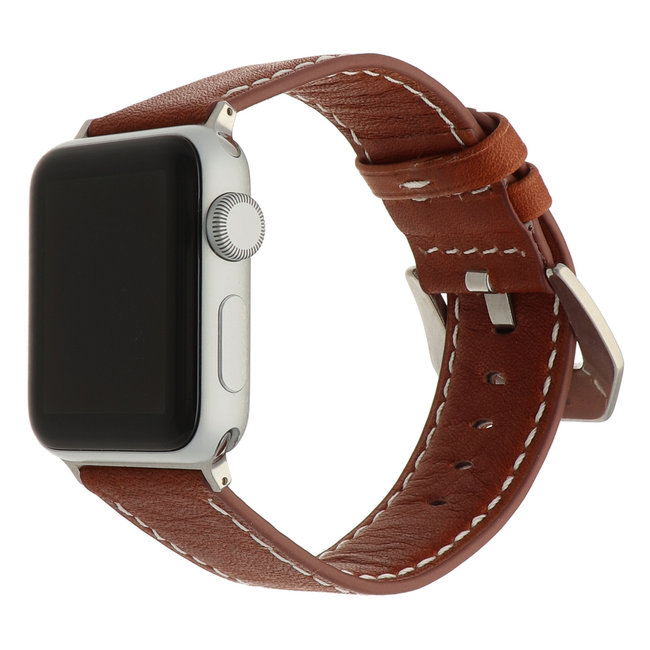 Marque 123watches Apple Watch bracelet rétro en cuir - marron