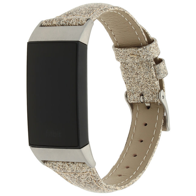Fitbit Charge cuir paillettes bracelet - or