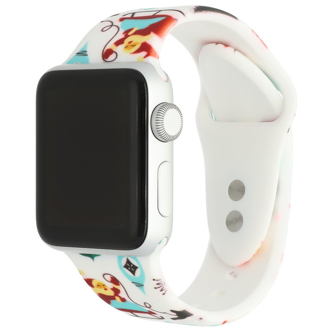 Bracelet de sport imprimé Apple Watch - noël blanc