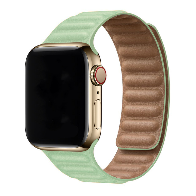 Bracelet solo en PU cuir pour Apple Watch - teinte sarcelle