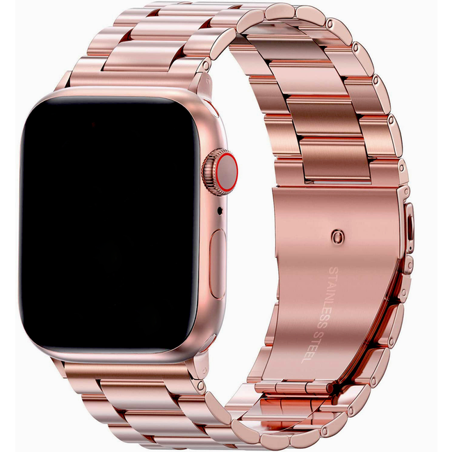 Marque 123watches Apple Watch des perles échantillons lien bracelet - rose rouge