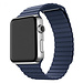 Marque 123watches Apple Watch bracelet de cuir côtelé - bleu