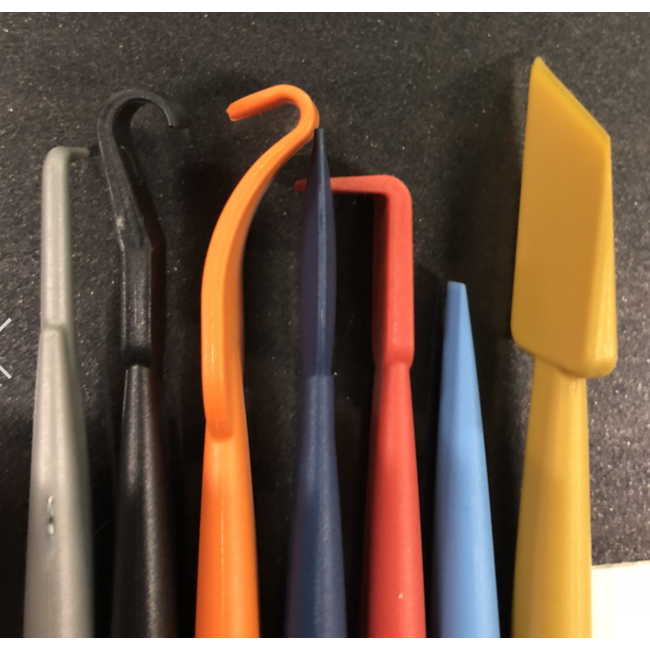 7 stuks folie precisie rakels set.