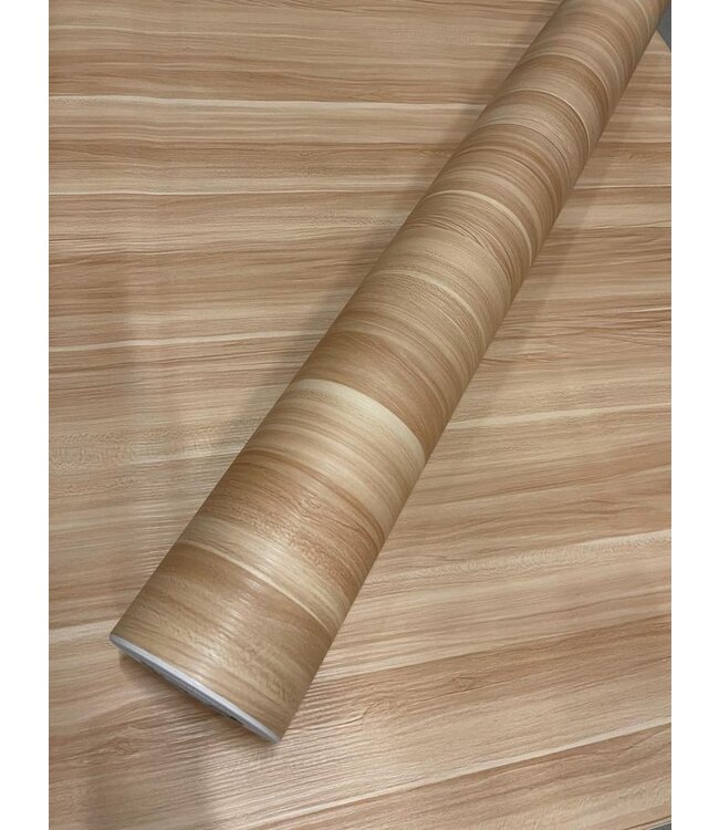 AANBIEDING: HOUTNERF LICHT BRUIN ESSEN ZELFKLEVENDE BEHANG