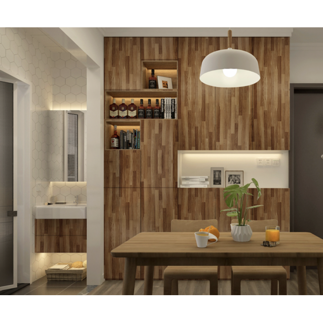 Houtlook Licht Bruin Rubberwood