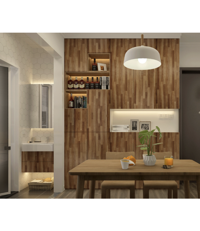 Houtlook Licht Bruin Latjes plakfolie