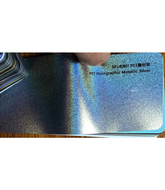 PRE-ORDER HOLOGRAPHIC METALLIC SILVER WRAPFOLIE