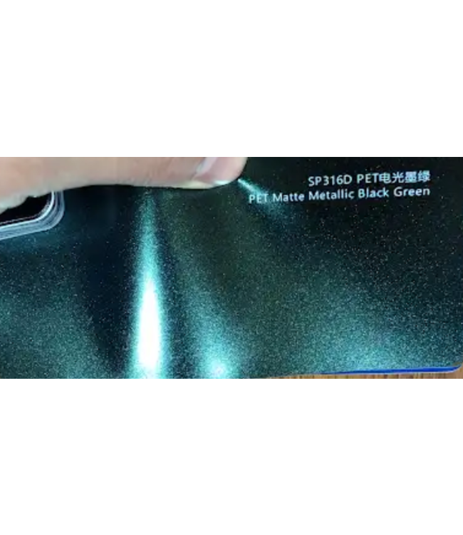PRE-ORDER MATTE METALLIC BLACK GREEN WRAPFOLIE
