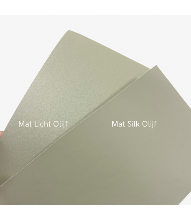 Mat silk olijf
