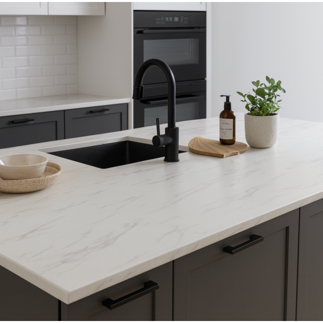 Marmerlook Wit Zachte ader plakfolie