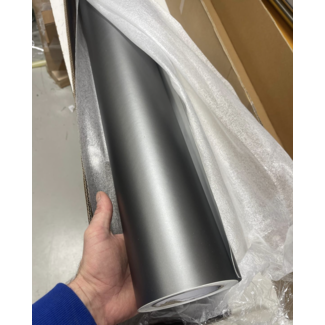 PREMIUMVINYLS AANBIEDING: 17meter Mat Metaal Grijs