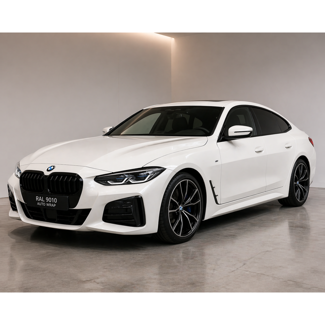 GLANS WITTE RAL9010 WRAPFOLIE