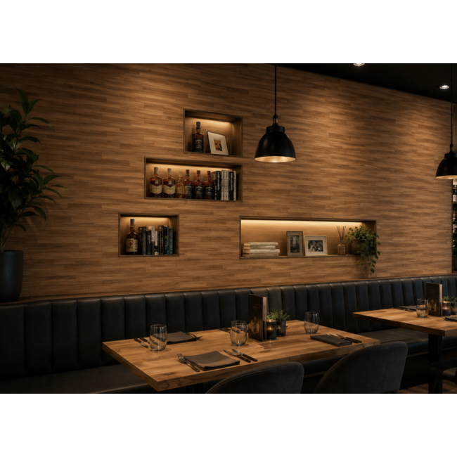 Houtlook Licht Bruin Rubberwood