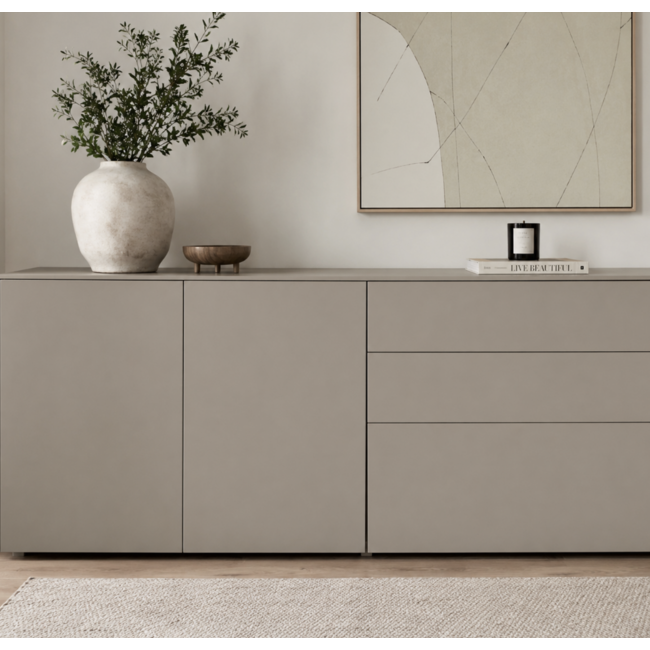 15 Juni op voorraad: Mat Warm Taupe