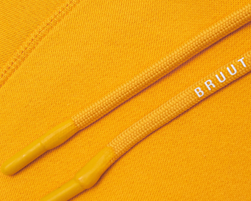 Varsity Teddy Logo Hoodie Saffron Bruut Varsity Teddy Logo Hoodie Saffron