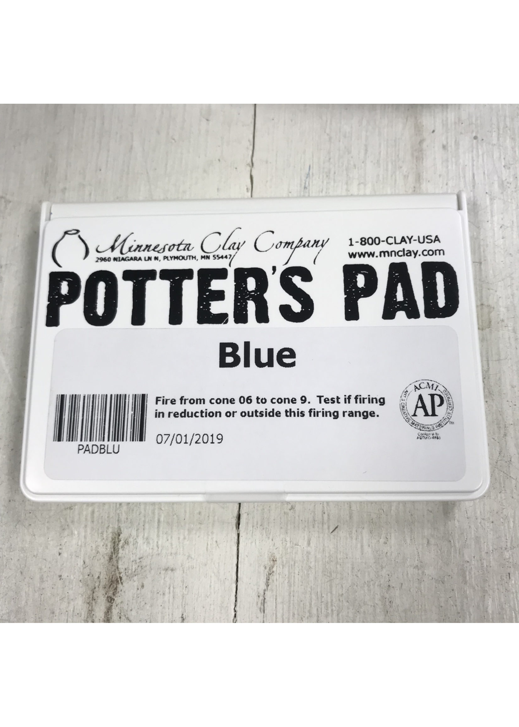 Minnesota clay Potter’s Stamp Pad Blue
