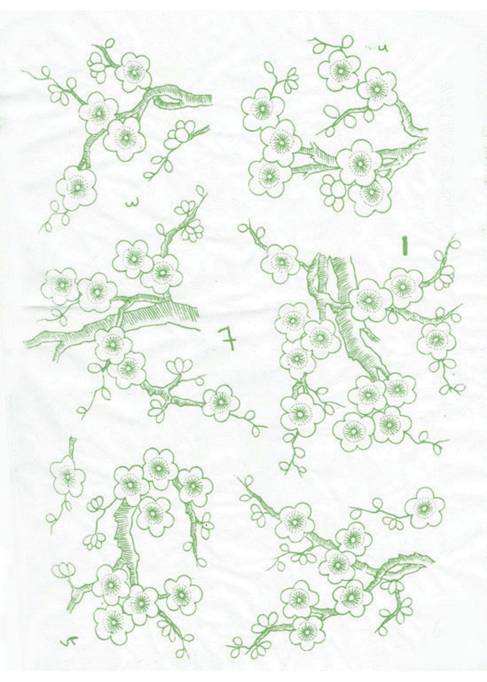 Sanbao Cherry flower decal 7