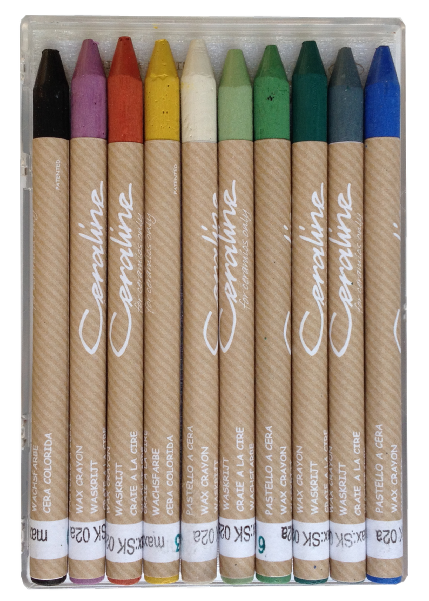 CERALINE CRAYON CIRE SET 10 COULEURS 1085°C