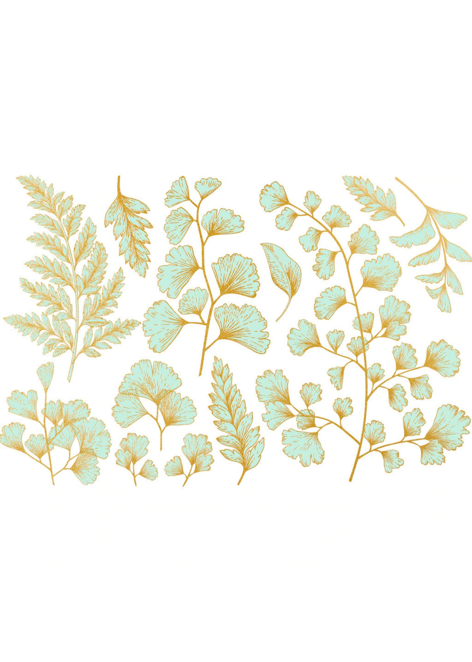 Sanbao Teal & Gold - Leaf