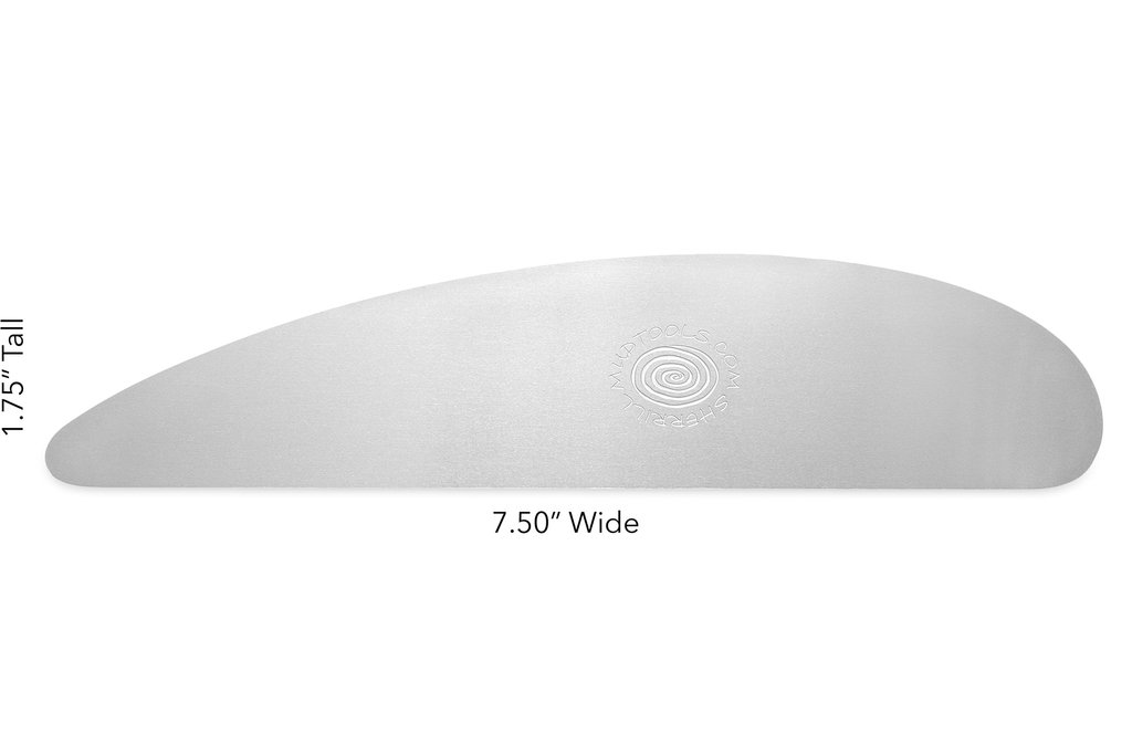 Metal Rib Scraper Mudtools XL Scraper Rib stainless steel - Bluematchbox Potters Supplies Ltd