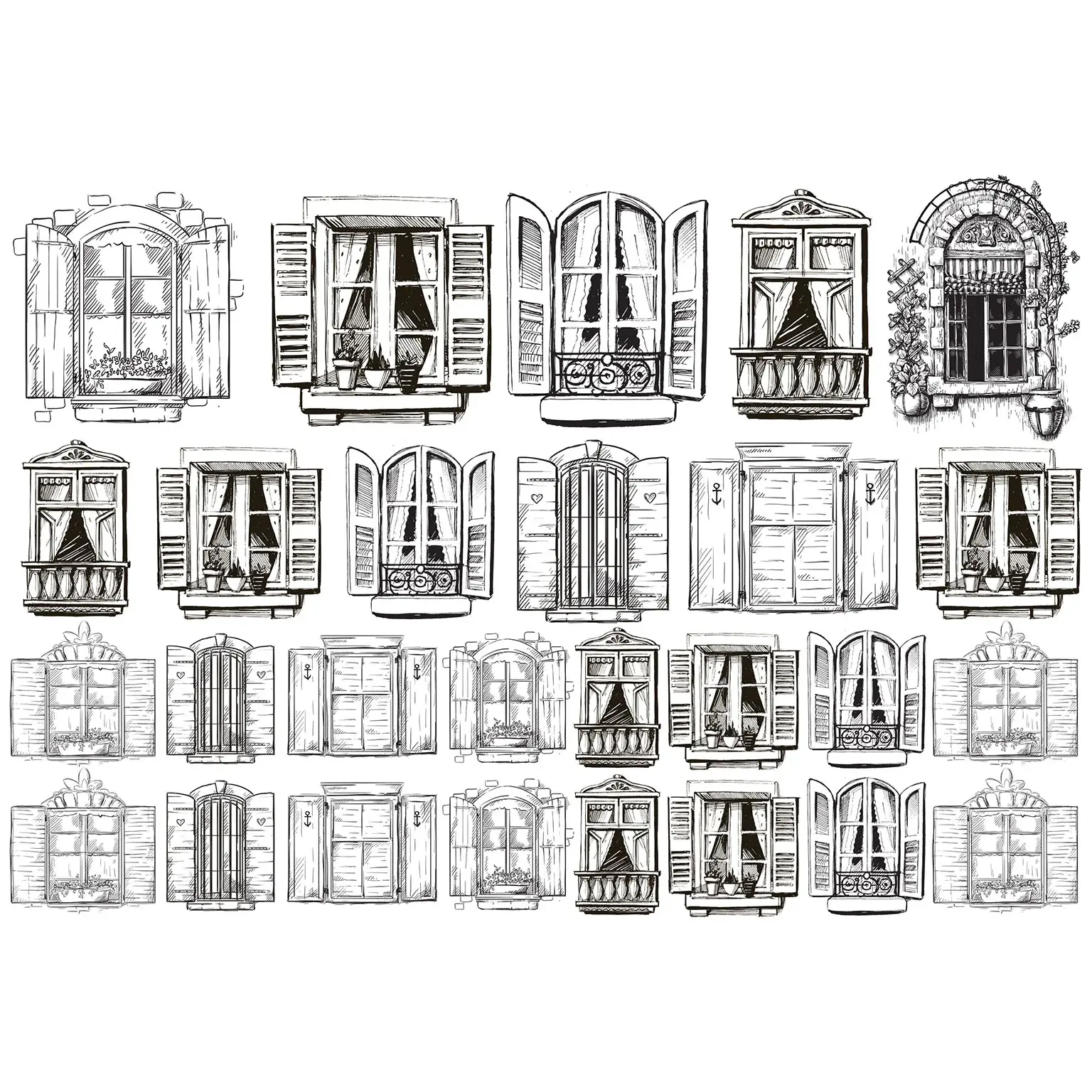 Retro windows - Bluematchbox Potters Supplies Ltd