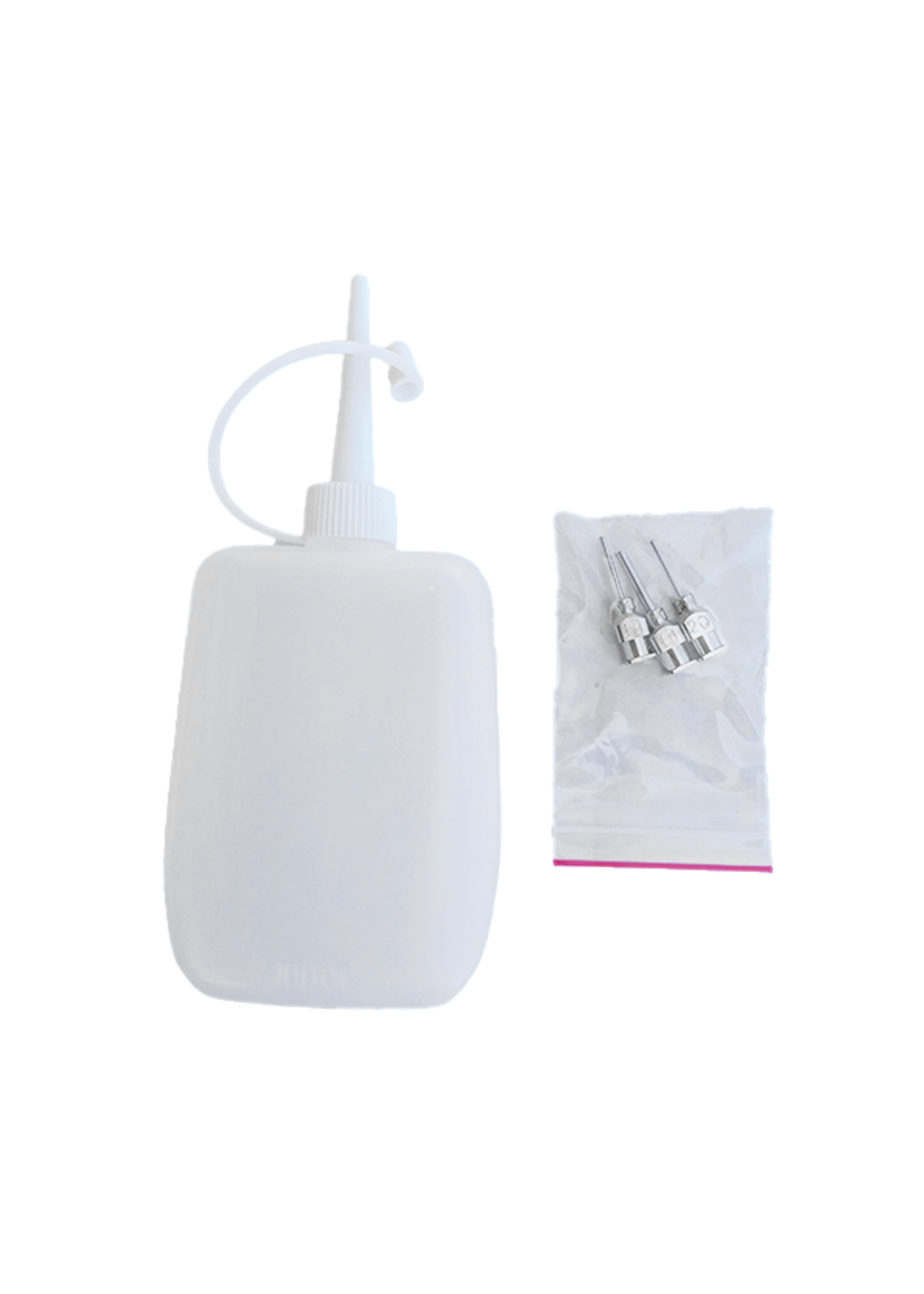 Square writer bottle with nibs