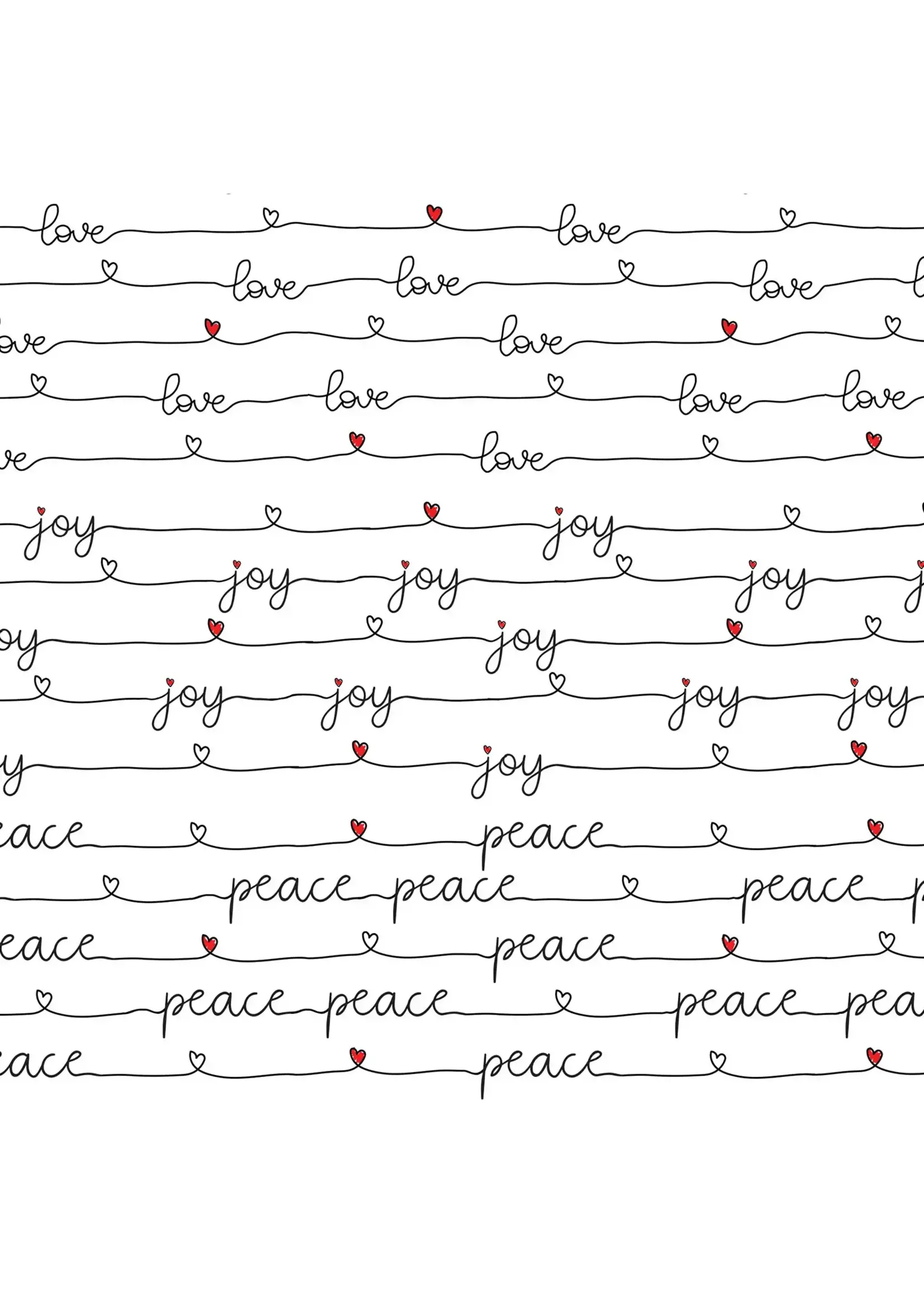 Sanbao Love, Joy, Peace 48 x 33cm