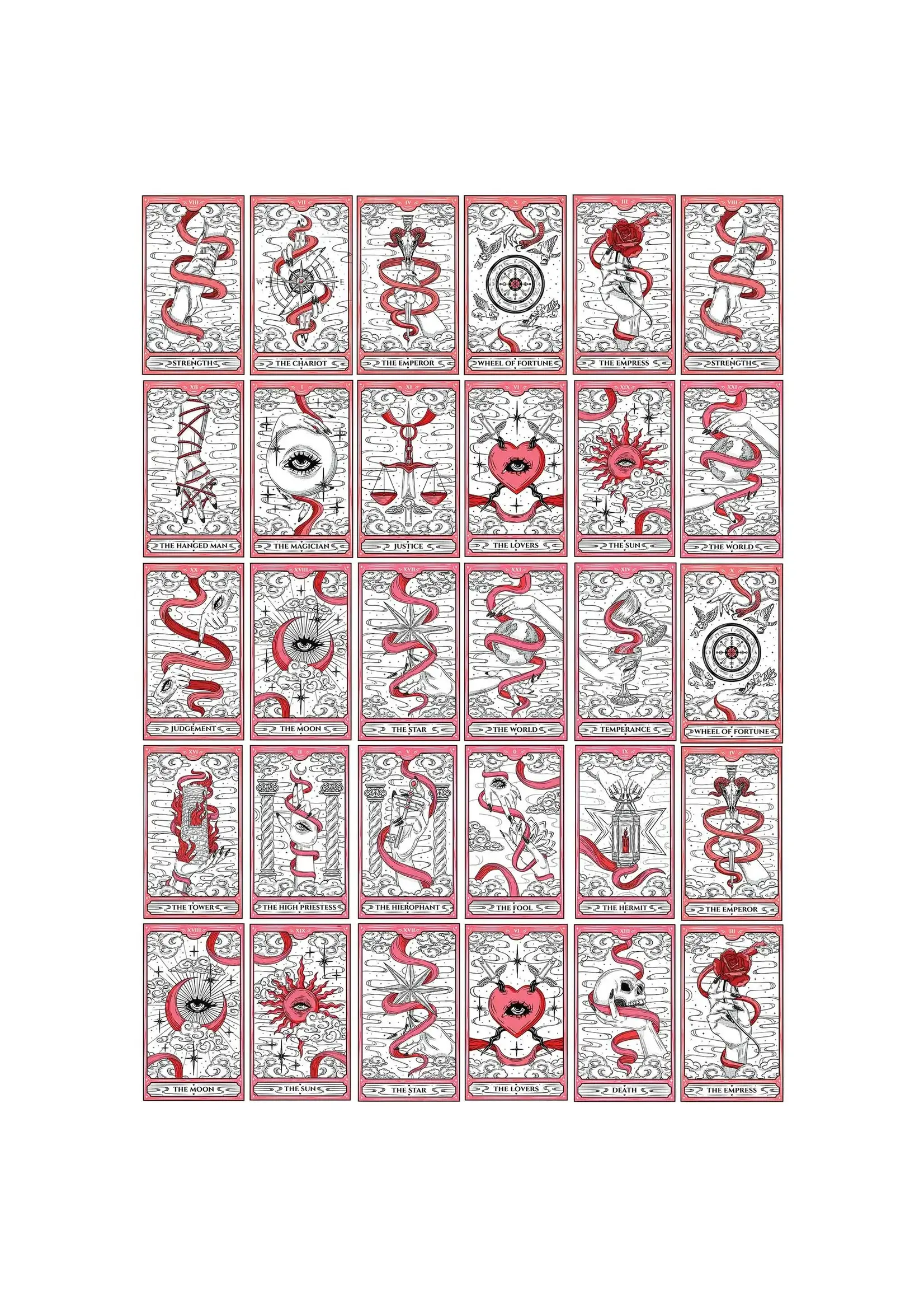 Sanbao Tarot card 2 (48 x 33cm)