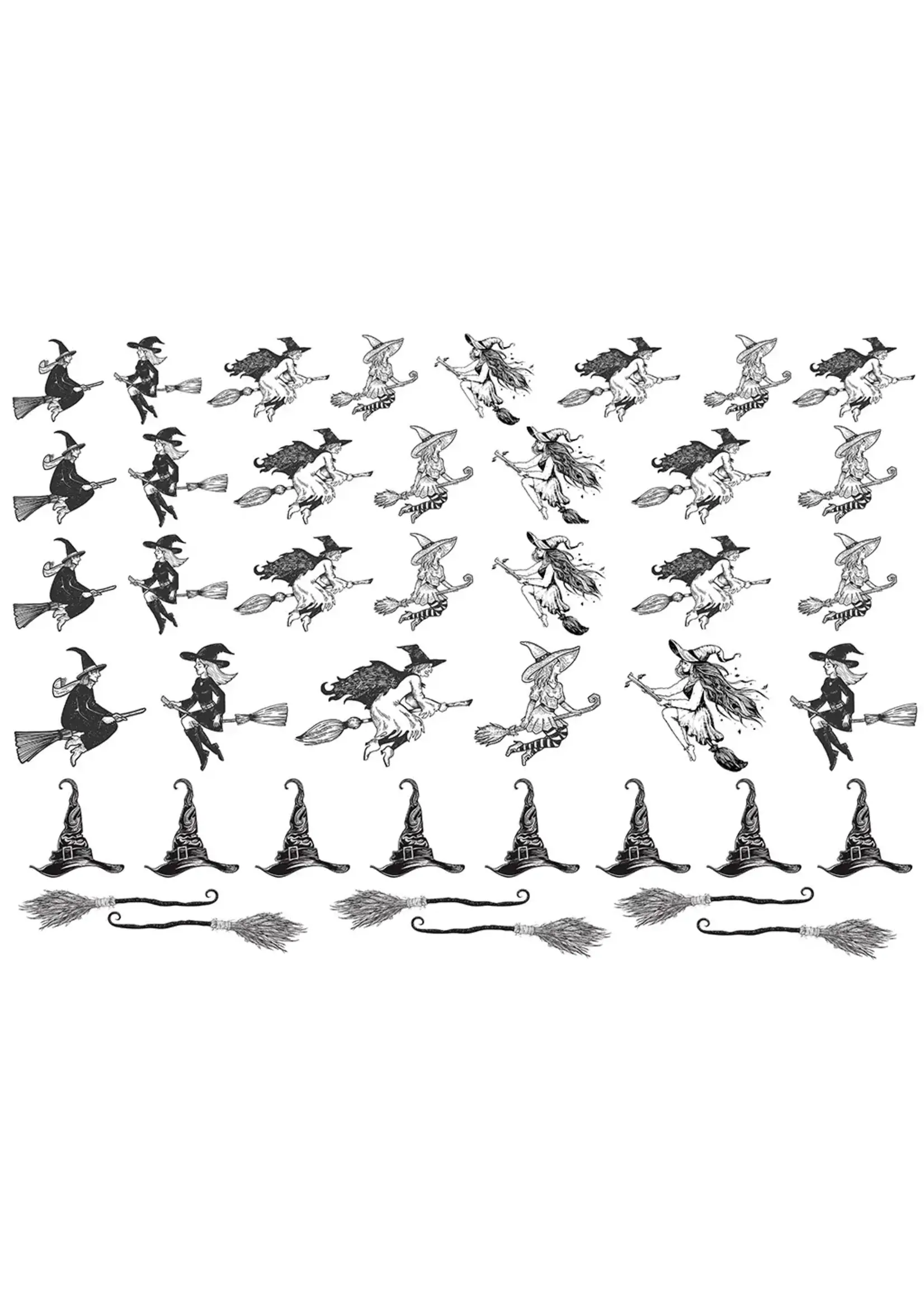 Sanbao Witch and Broom (48 x 33cm)