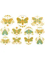Sanbao TEAL & GOLD - Moon Butterfly (10x15cm)