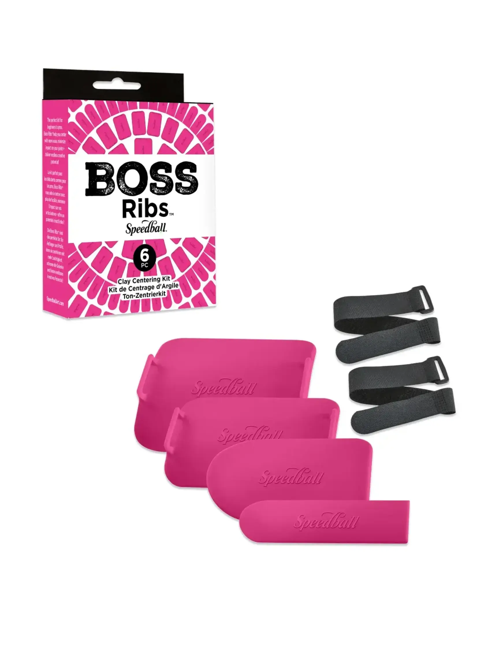 Speedball Boss Clay Centering Ribs Set Pink
