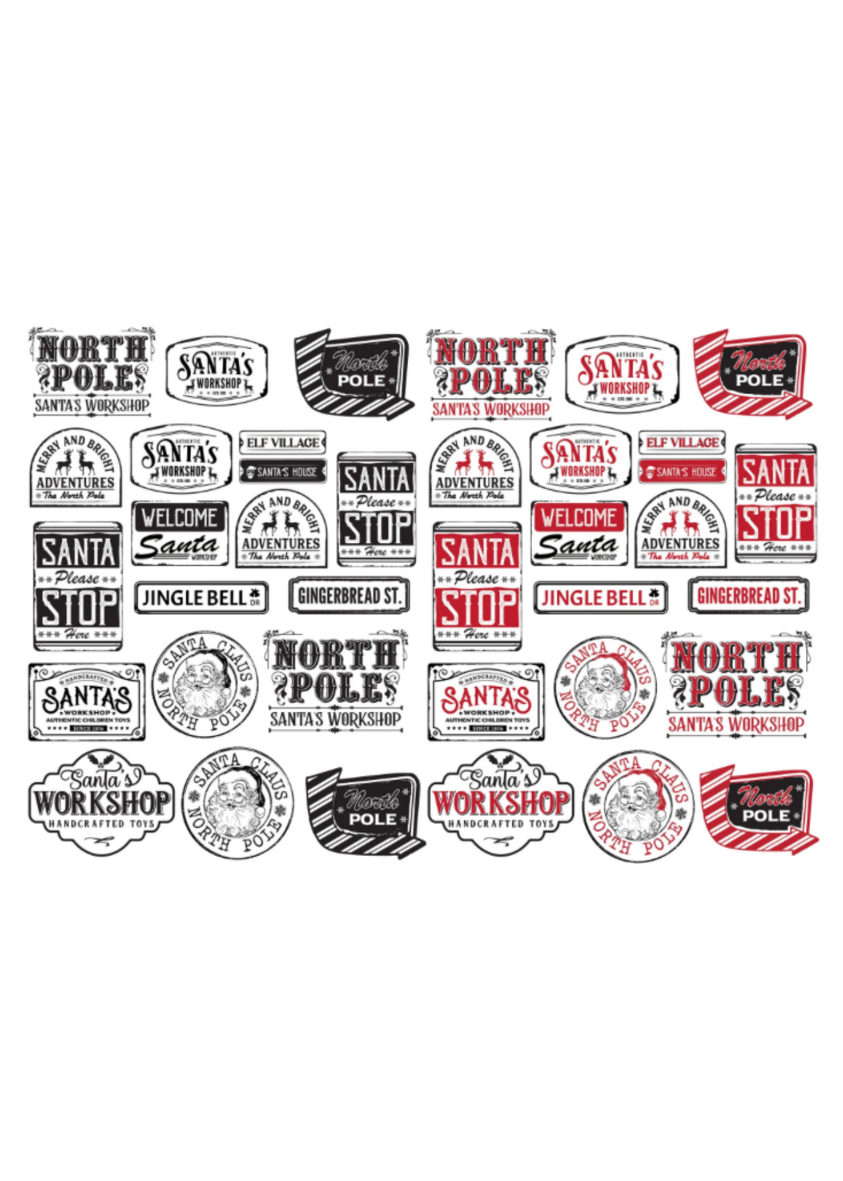 Sanbao Santa Workshop Signs ( 48 x 33cm)