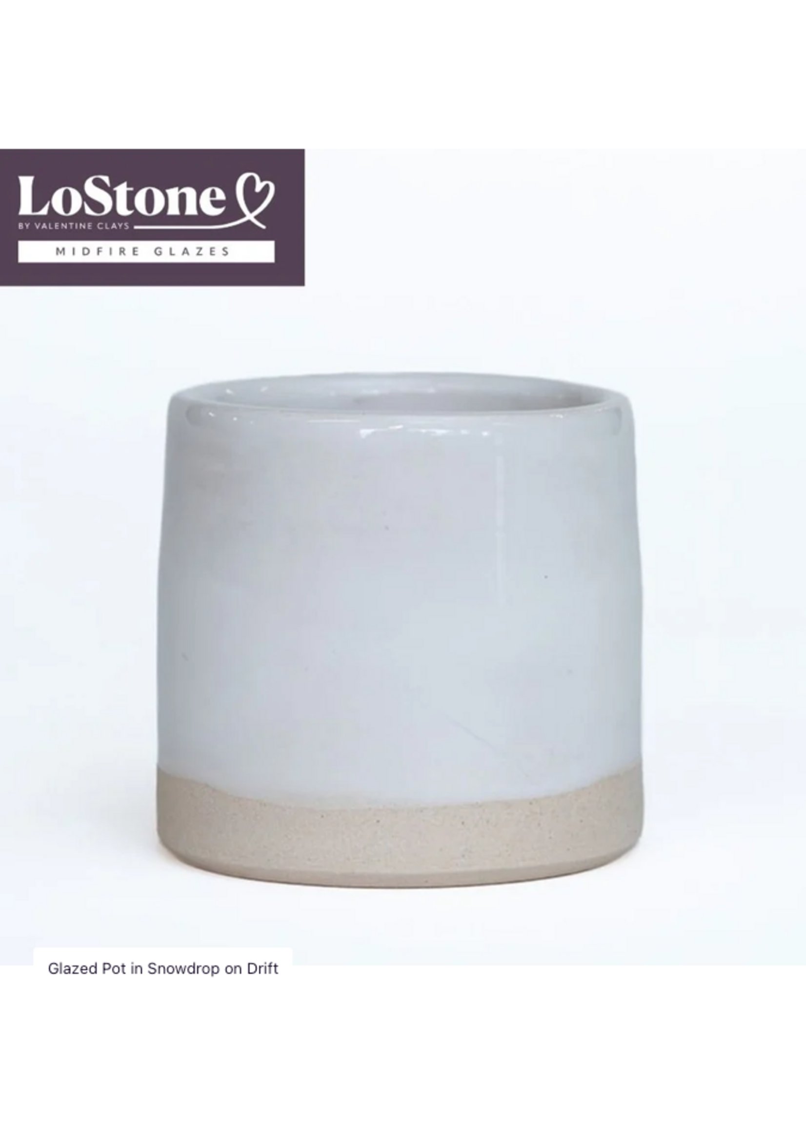 Valentines Snowdrop LoStone MidFire Glaze 550ml