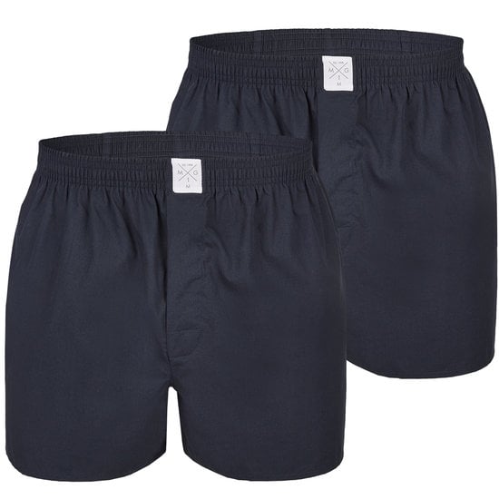 MG-1 MG-1 Wijde Boxershorts Heren 2-Pack Navy Uni